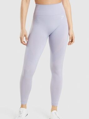 Gymshark Seamless High-Rise Leggings in Light Lavender
